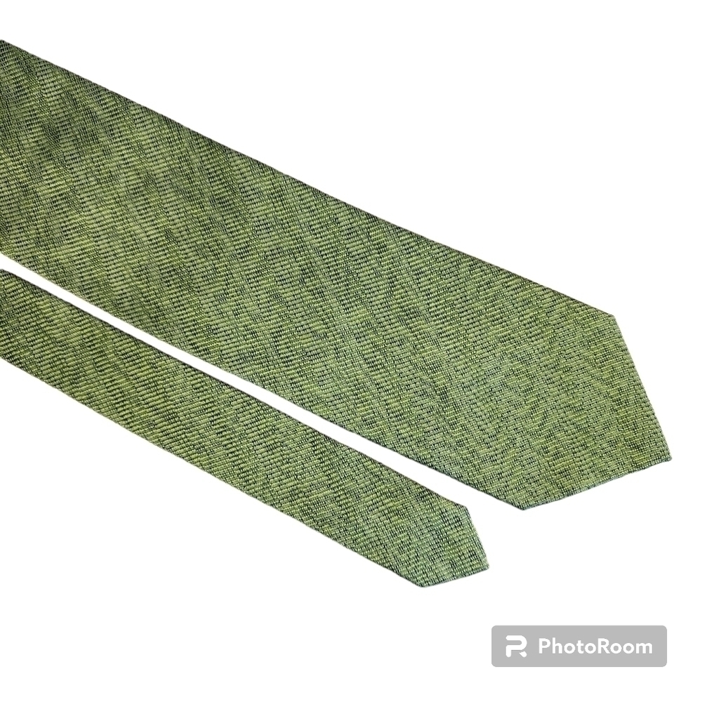 BACHRACH 100% Silk Tie Men's Green Necktie